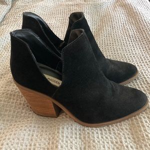 Steve Madden Black Suede Booties